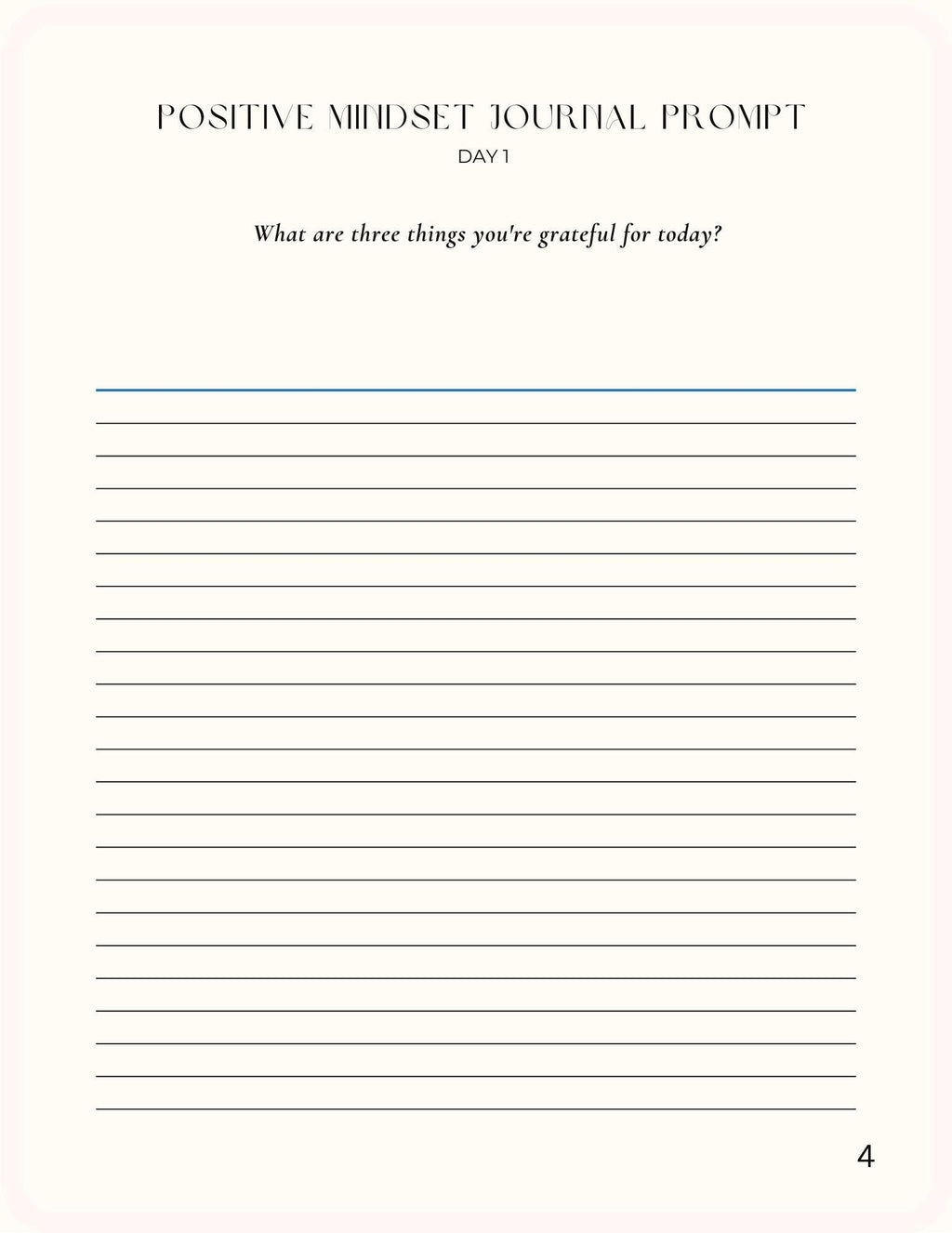 35 Days of Positive Mindset Journal
