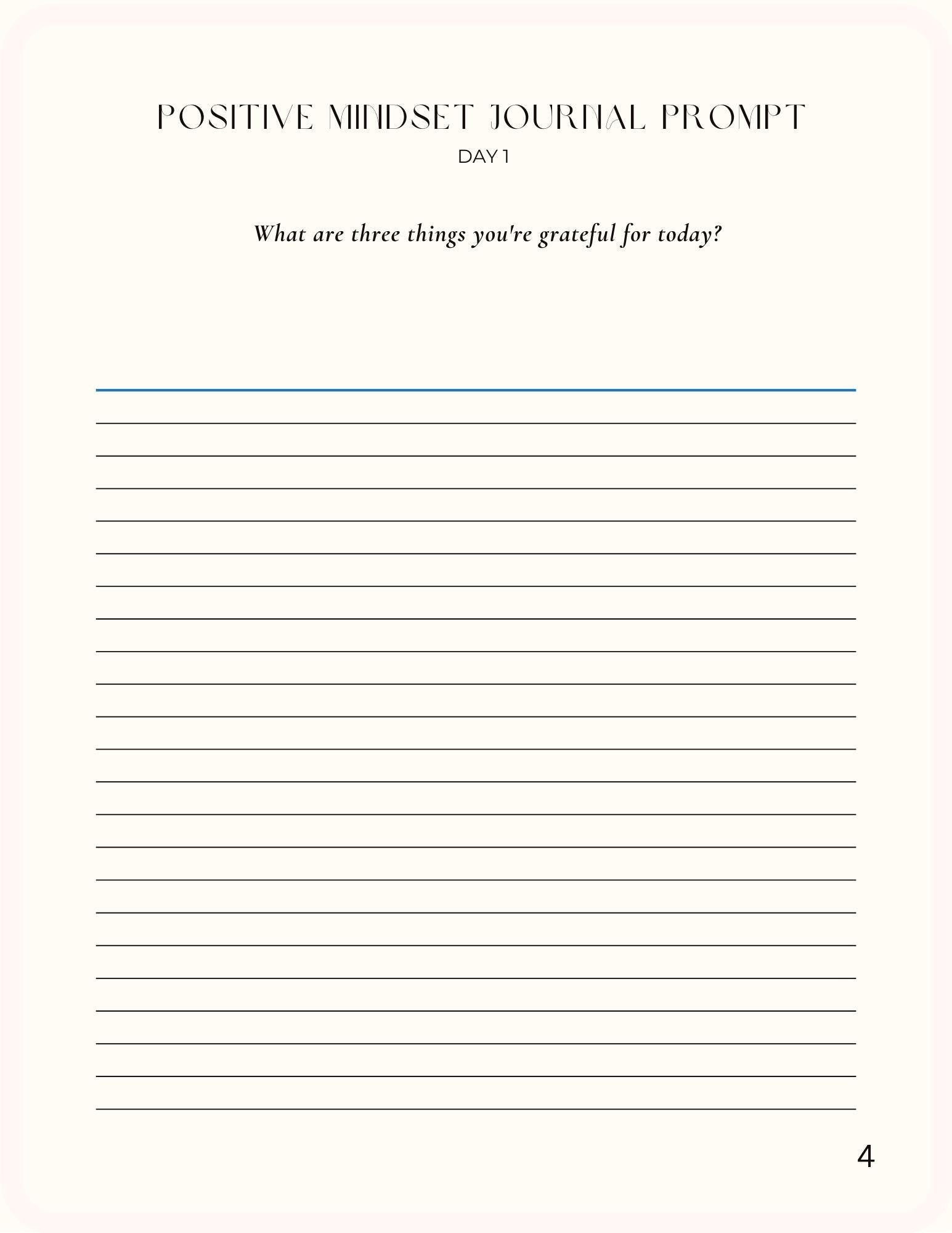 35 Days of Positive Mindset Journal
