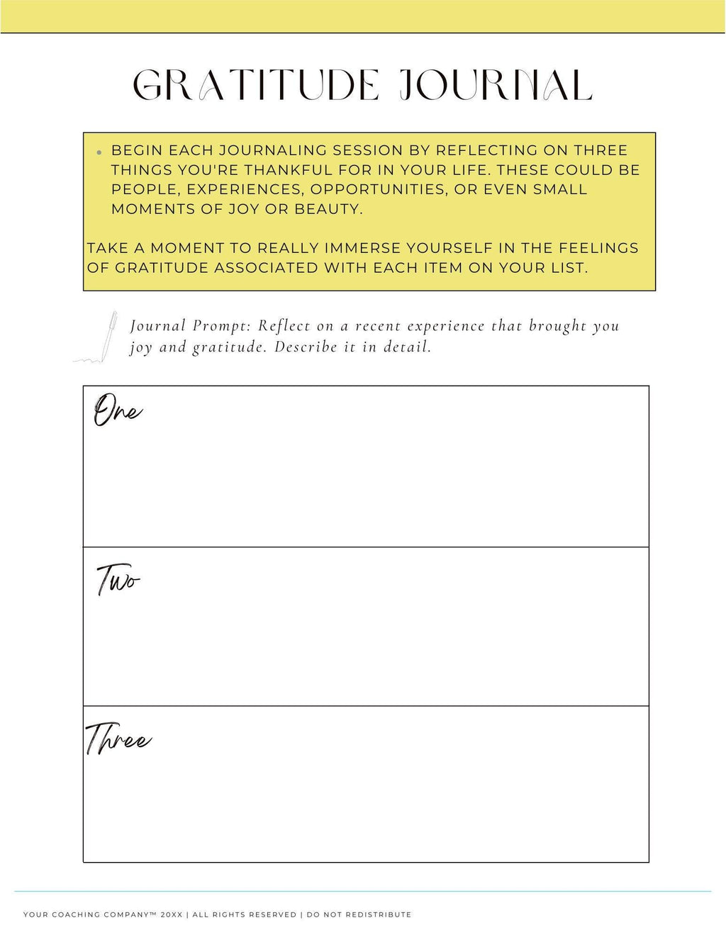 Gratitude Journal & Daily List