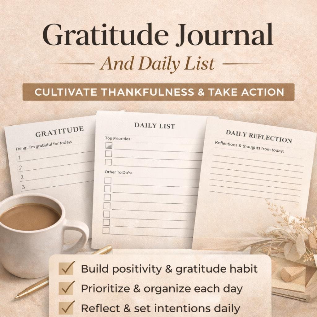 Gratitude Journal & Daily List