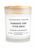 Humorous | Soy Coconut Candle 8oz | Cucumber Melon & Lemon Eucalyptus Scented | Luxury Candle | Frosted White Jar