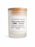 Humorous | Soy Coconut Candle 8oz | Dragons Blood Scented | Luxury Candle | Frosted White Jar