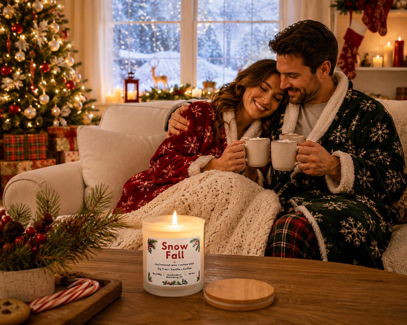Snow Fall | Fig Tree, Vanilla and Coffee | 8 oz Soy Coconut Candle